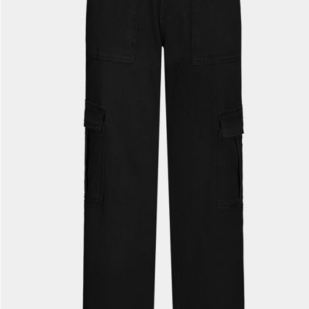 Halara black denim cargo pant size M